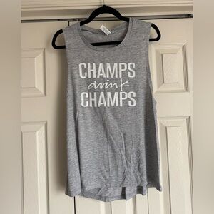 “Champs Drink Champs” Bella & Canvas Grey Tank Top